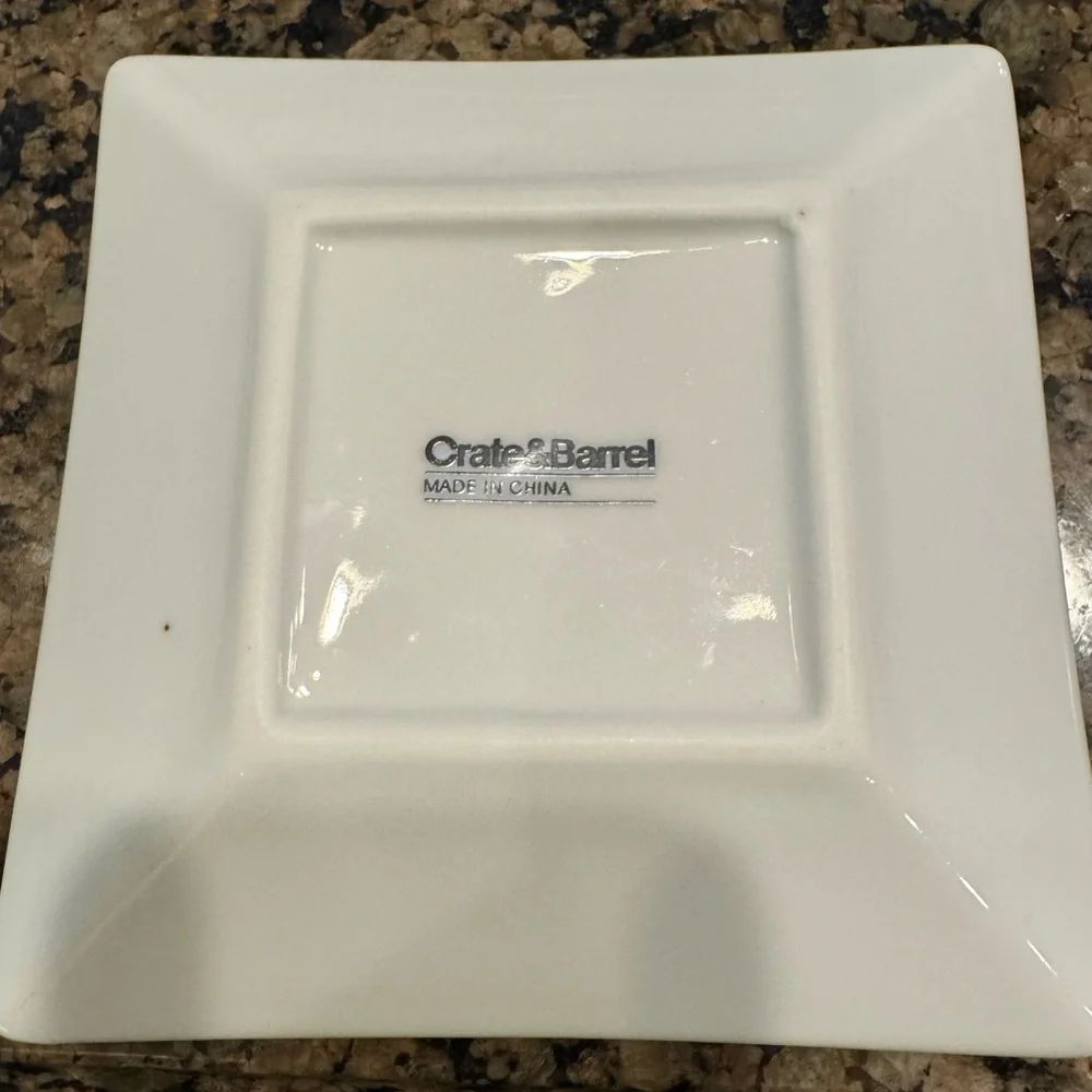 Crate and Barrel Set of 3 Appetizer Plates 5x5